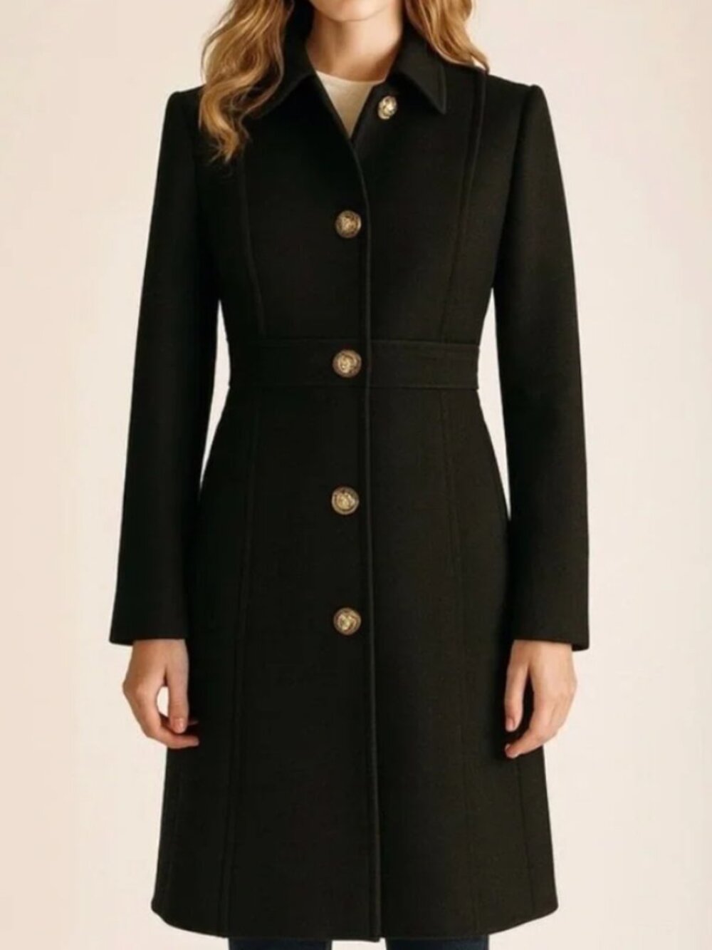 J. Crew Factory Classic Wool Blend Lady Coat black NWT